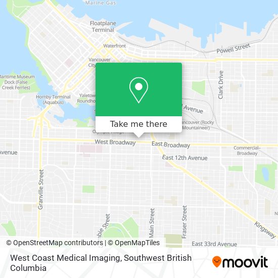 West Coast Medical Imaging map