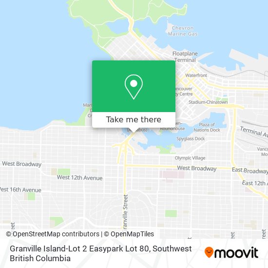 Granville Island-Lot 2 Easypark Lot 80 map
