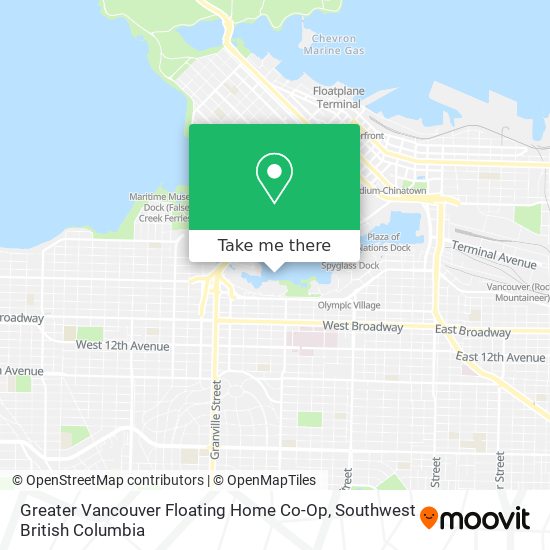 Greater Vancouver Floating Home Co-Op map