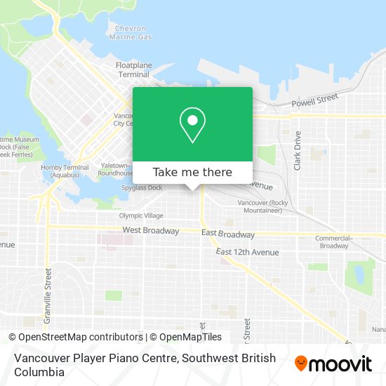 Vancouver Player Piano Centre map