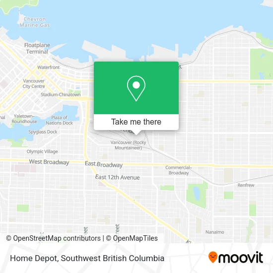 Home Depot map