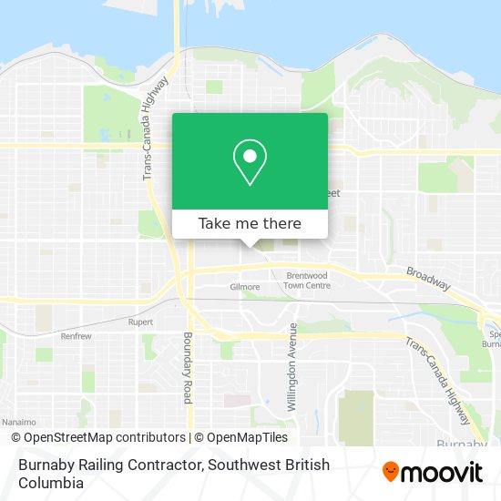 Burnaby Railing Contractor map