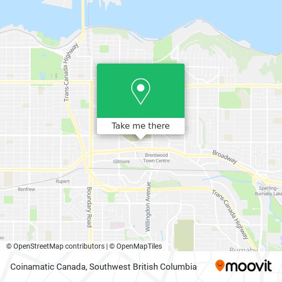 Coinamatic Canada map