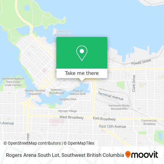 Rogers Arena South Lot map