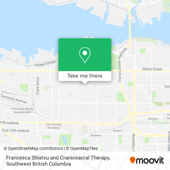 Francesca Shiatsu and Craniosacral Therapy map