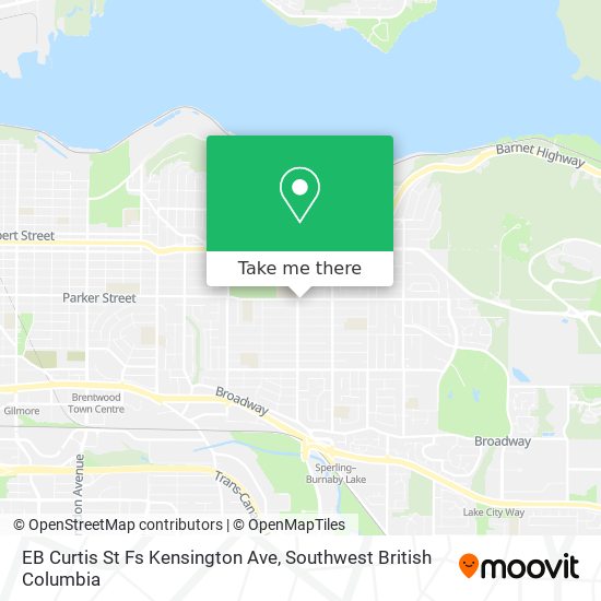 EB Curtis St Fs Kensington Ave map