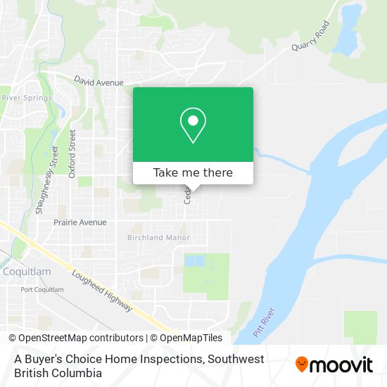 A Buyer's Choice Home Inspections map