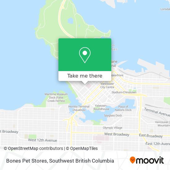 Bones Pet Stores map