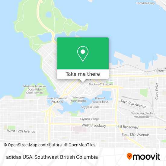 adidas USA map