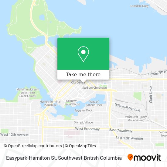 Easypark-Hamilton St map