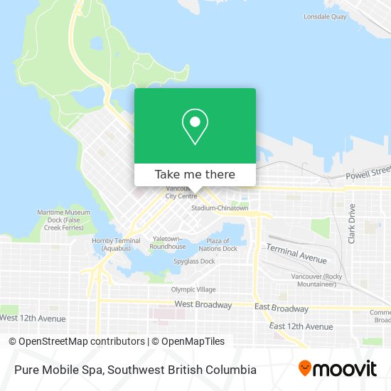 Pure Mobile Spa map