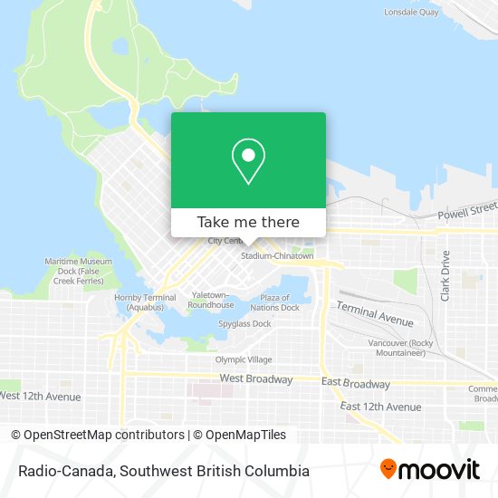 Radio-Canada map