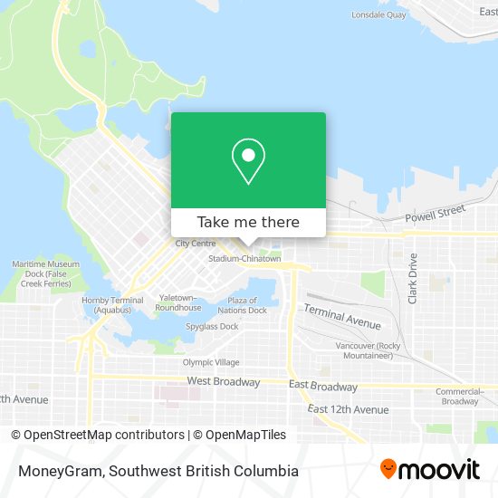 MoneyGram map