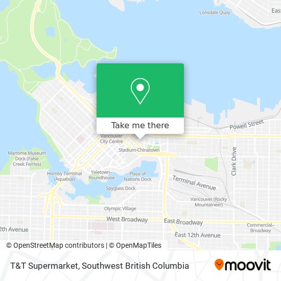 T&T Supermarket map