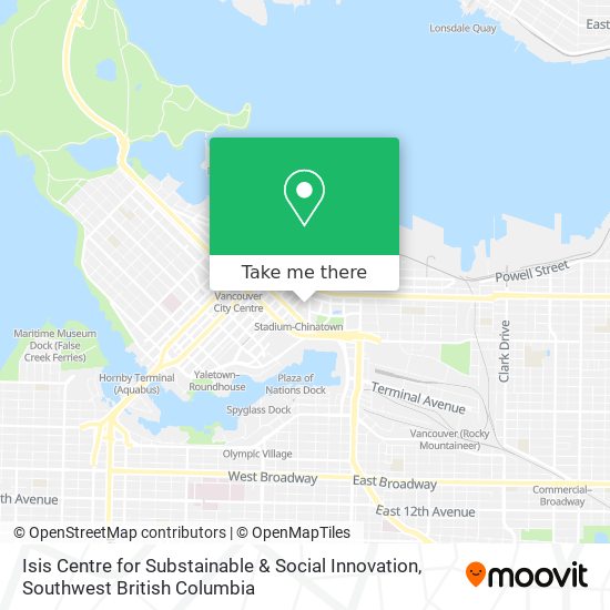 Isis Centre for Substainable & Social Innovation map