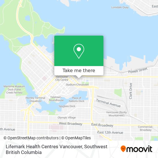 Lifemark Health Centres Vancouver map