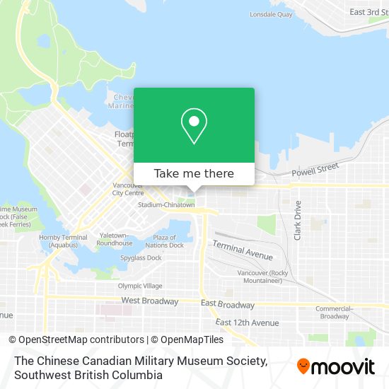 The Chinese Canadian Military Museum Society map