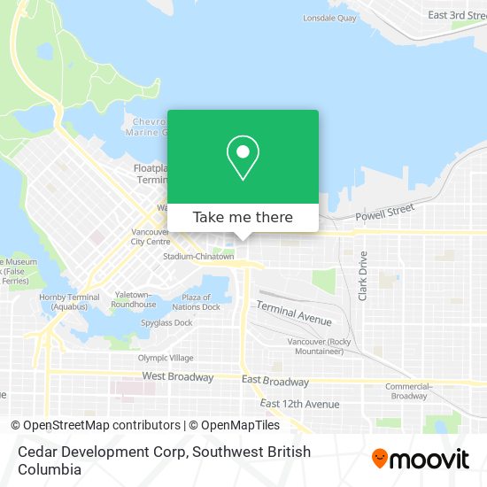 Cedar Development Corp map