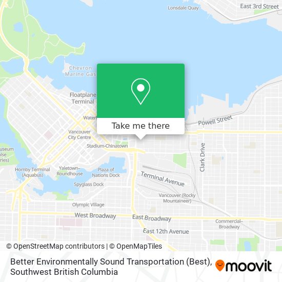 Better Environmentally Sound Transportation (Best) map