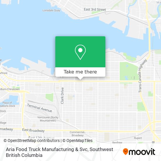 Aria Food Truck Manufacturing & Svc map
