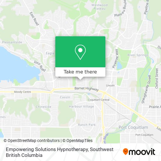 Empowering Solutions Hypnotherapy map
