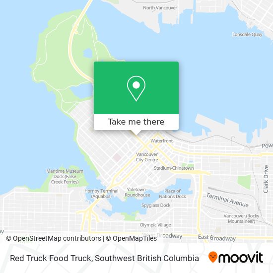 Red Truck Food Truck map