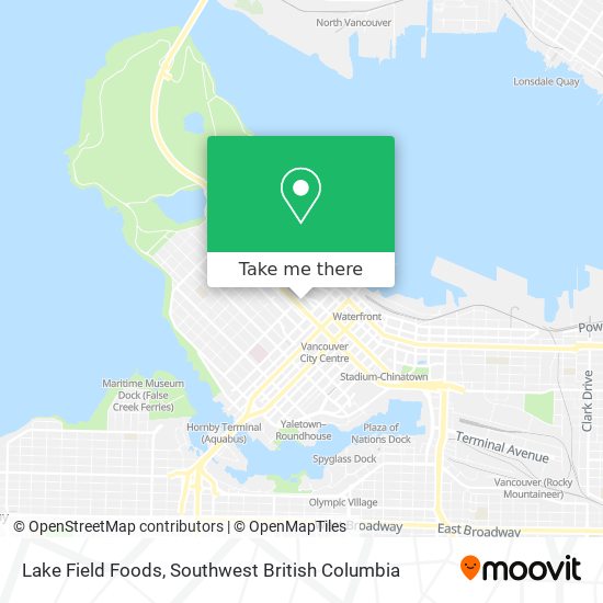 Lake Field Foods map