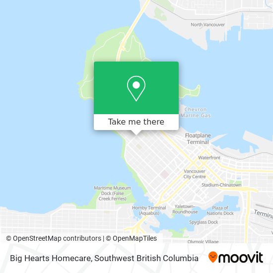 Big Hearts Homecare map
