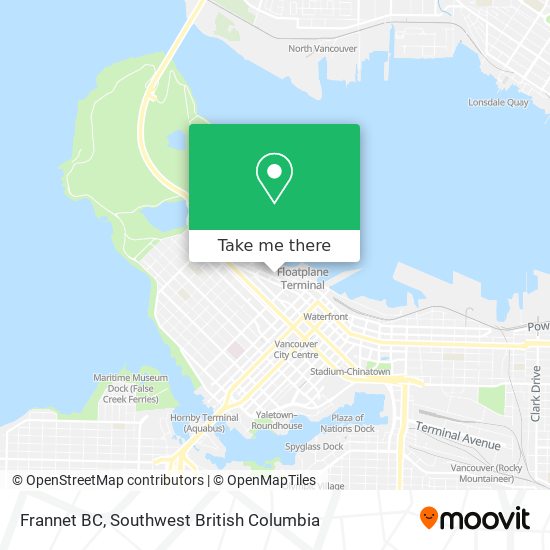 Frannet BC map