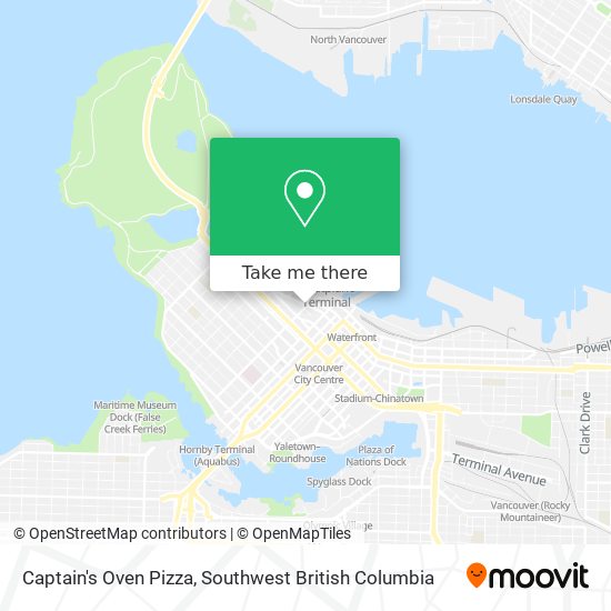 Captain's Oven Pizza map