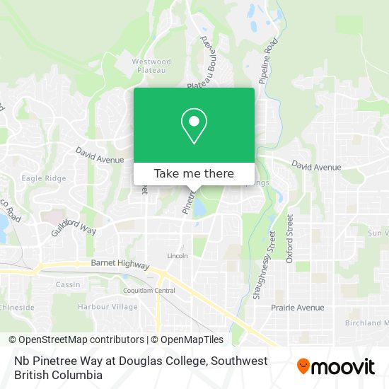 Nb Pinetree Way at Douglas College map
