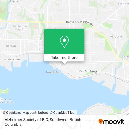 Alzheimer Society of B C map