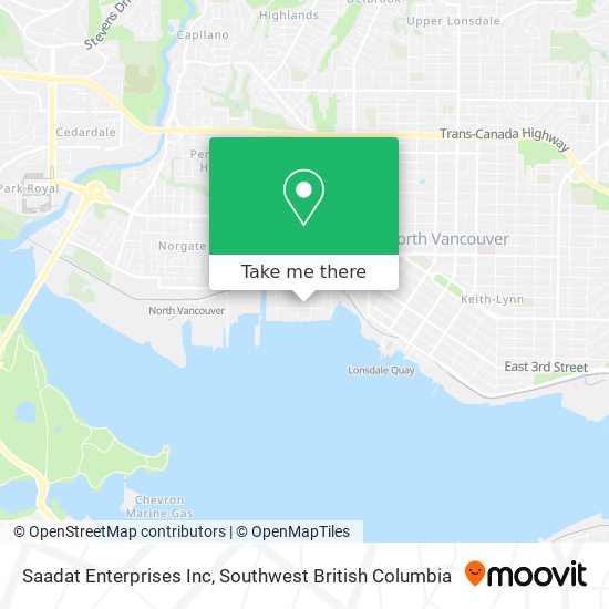 Saadat Enterprises Inc map