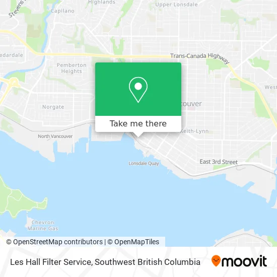 Les Hall Filter Service map