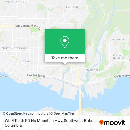 Wb E Keith RD Ns Mountain Hwy map