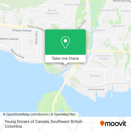 Young Drivers of Canada map