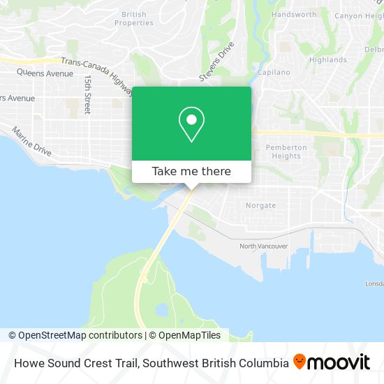 Howe Sound Crest Trail map