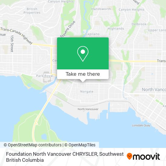Foundation North Vancouver CHRYSLER map