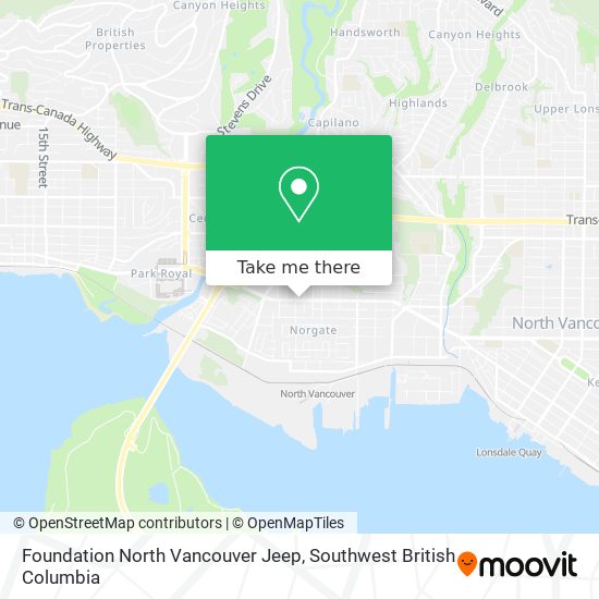 Foundation North Vancouver Jeep map