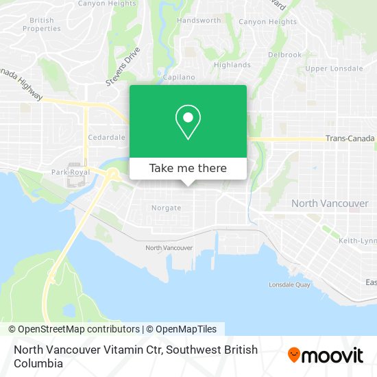 North Vancouver Vitamin Ctr map