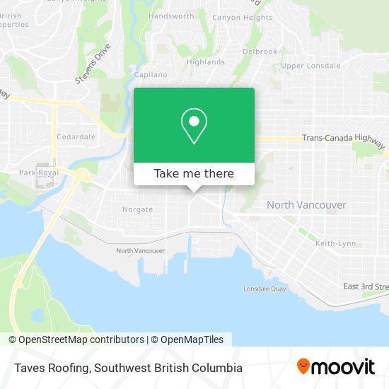 Taves Roofing map
