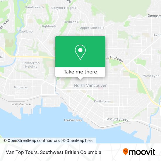 Van Top Tours map