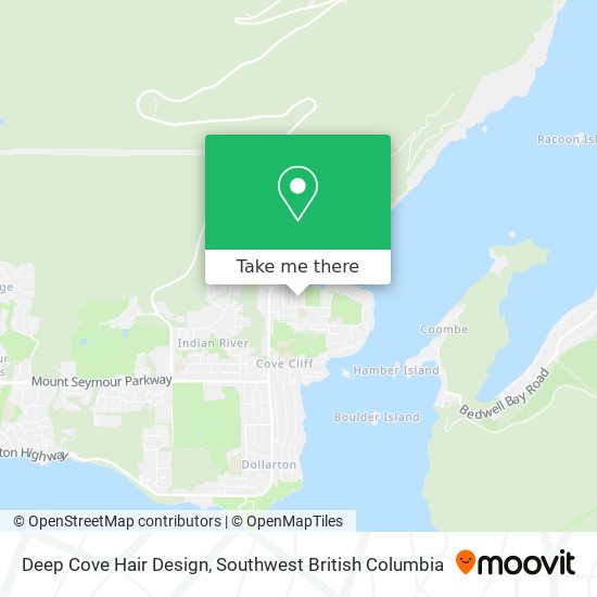 Deep Cove Hair Design map