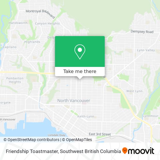 Friendship Toastmaster map