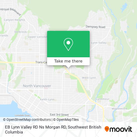 EB Lynn Valley RD Ns Morgan RD map