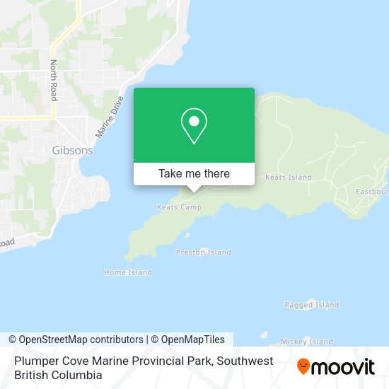 Plumper Cove Marine Provincial Park map