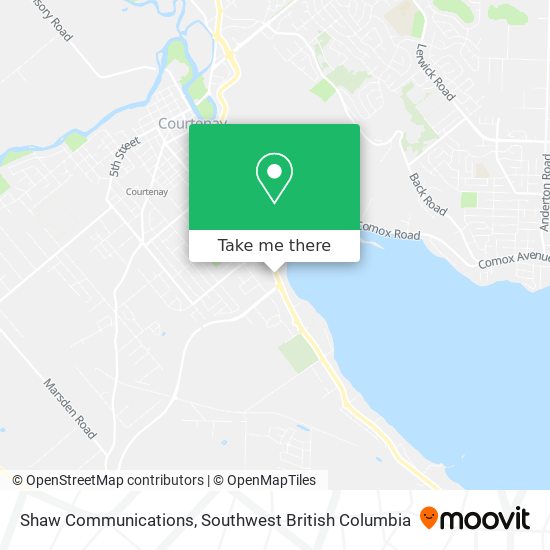 Shaw Communications map