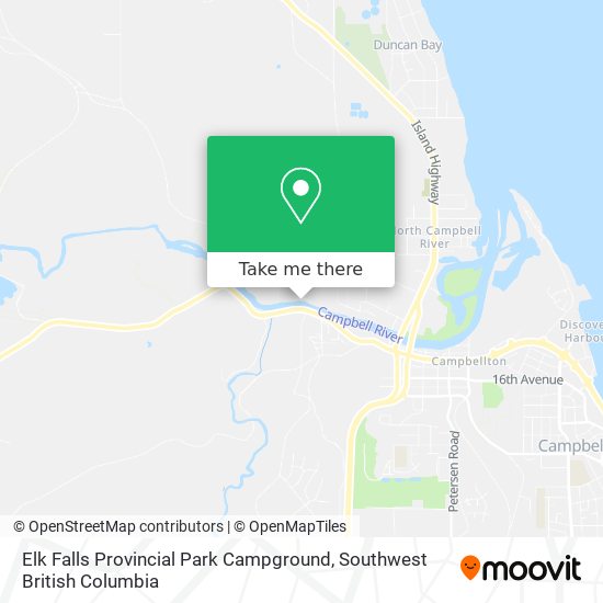Elk Falls Provincial Park Campground map