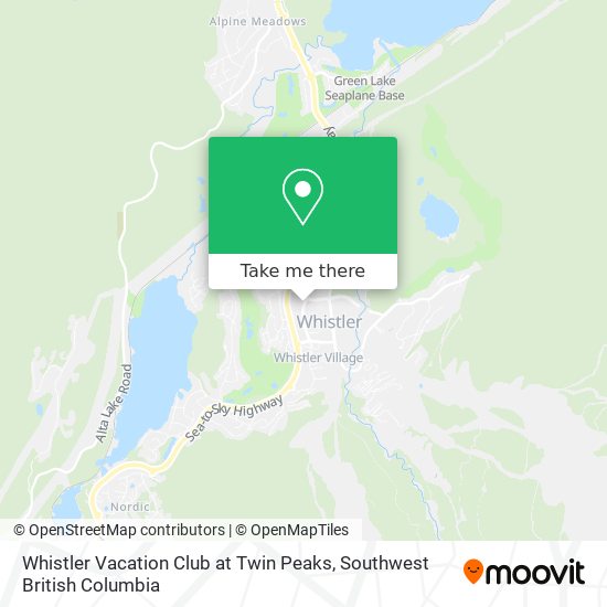 Whistler Vacation Club at Twin Peaks map