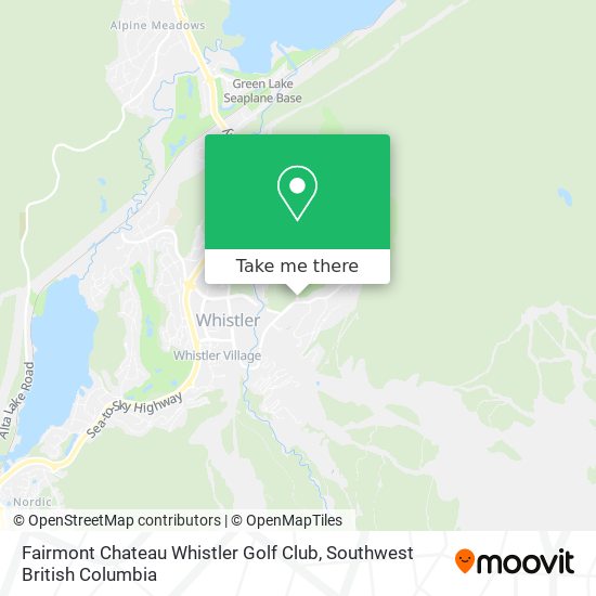 Fairmont Chateau Whistler Golf Club map